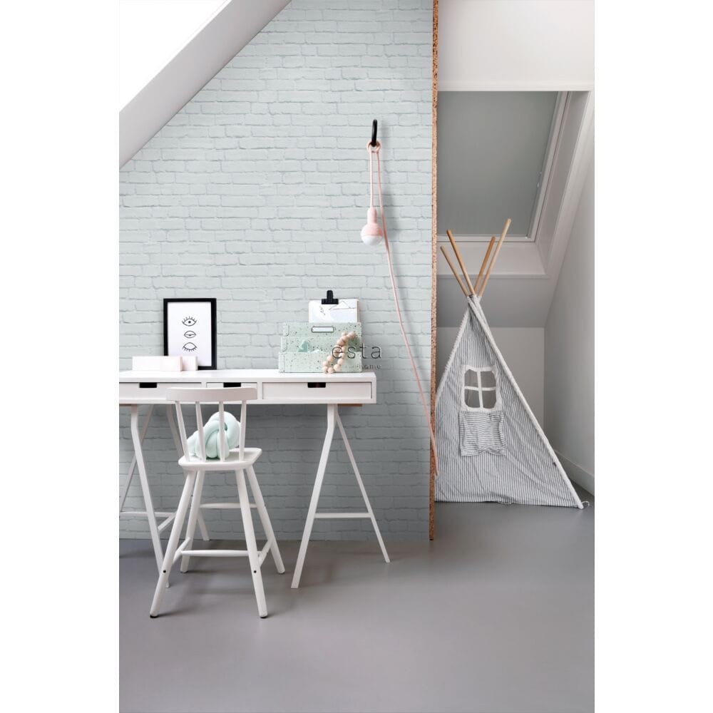 Esta 138534 Paradise - tapeta imitująca jasnoszarą cegłę