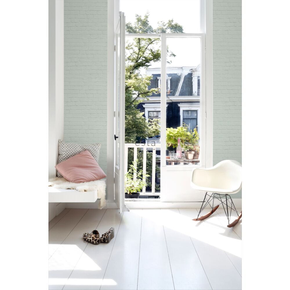 Esta 139193 Paradise - tapeta imitująca miętową cegłę