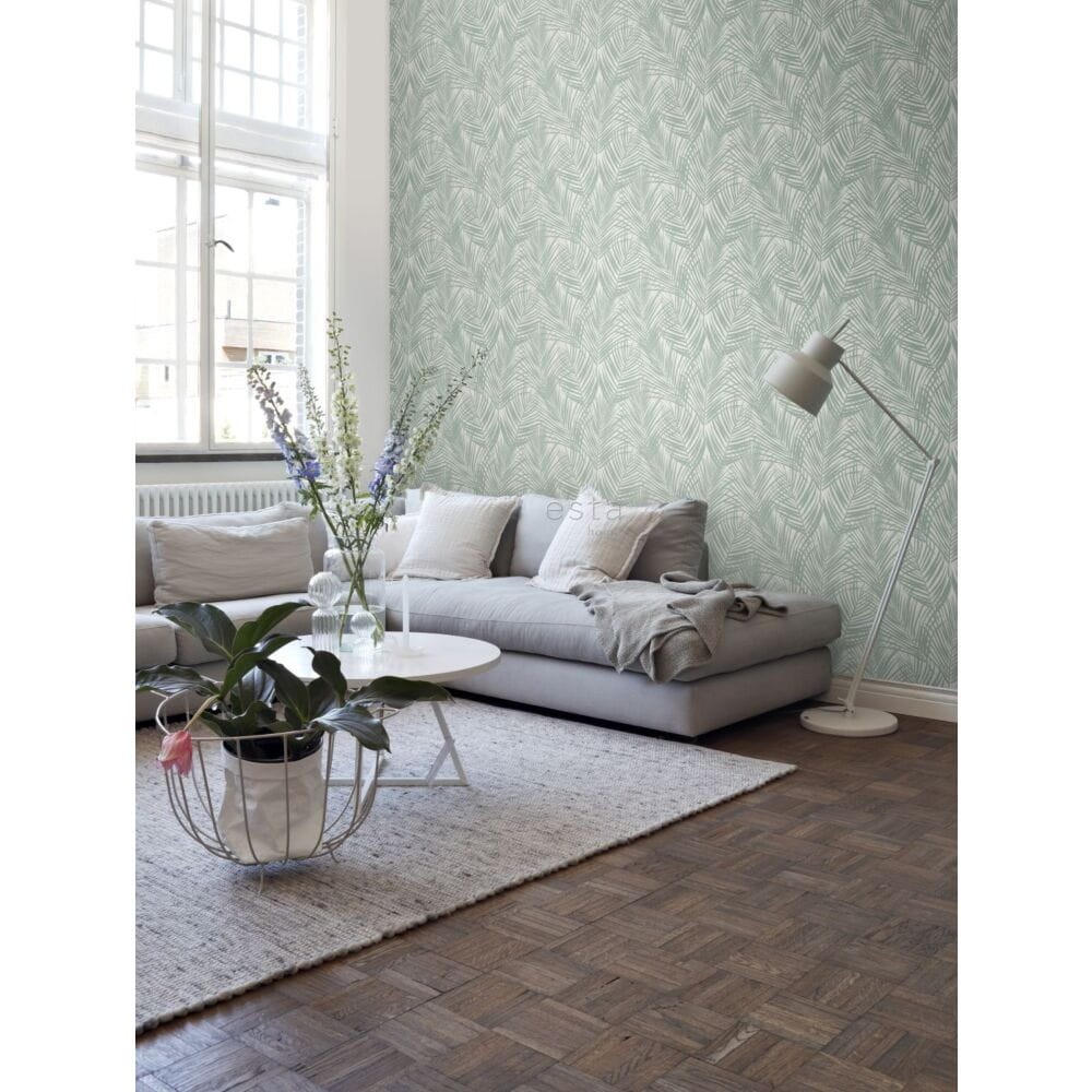 Esta 139005 Paradise - tapeta w miętowe liście palmy