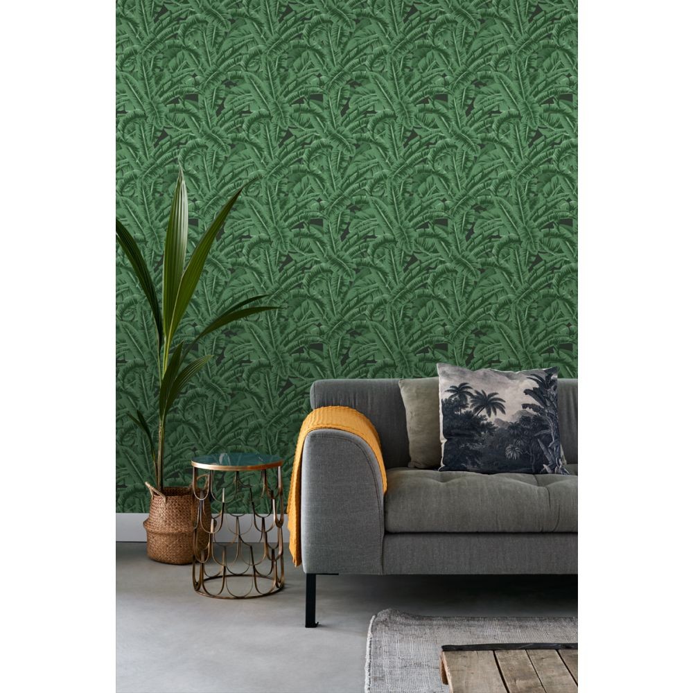 Esta 138985 Paradise - zielona tapeta w liście bananowca
