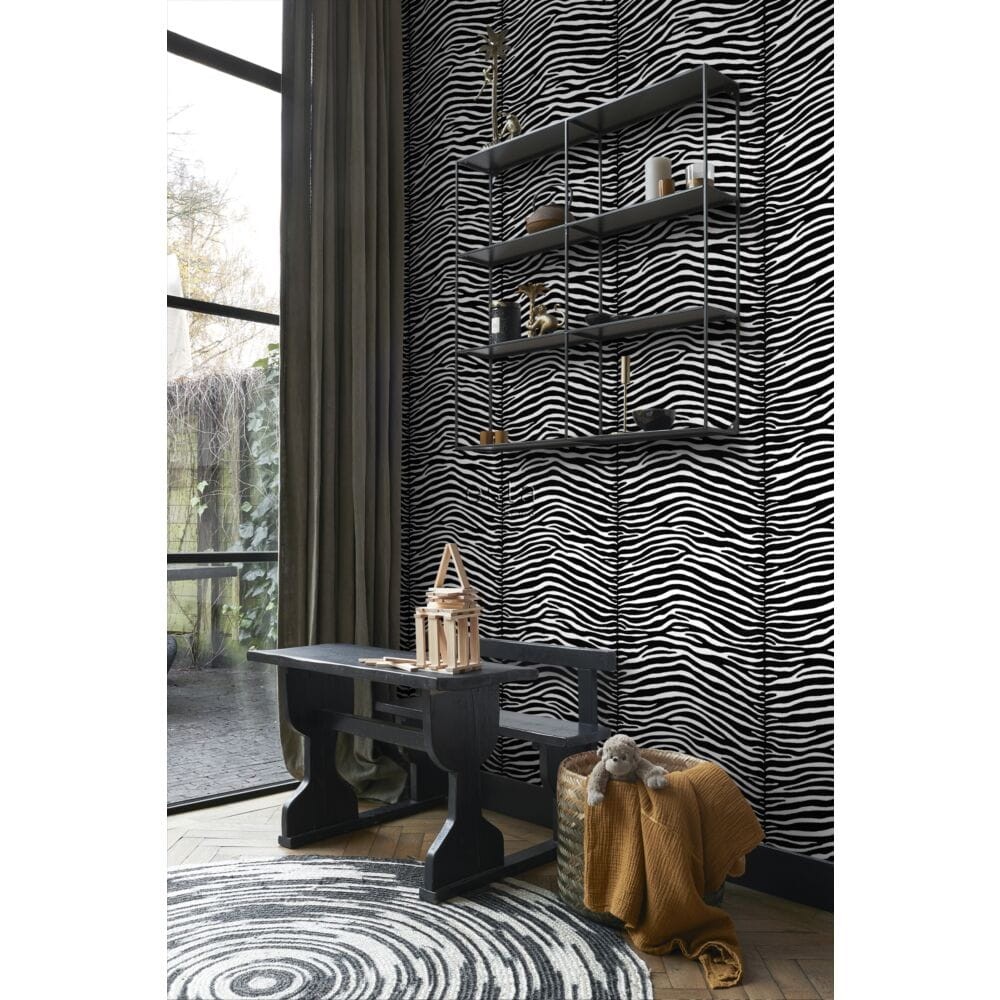 Esta 136807 Paradise - biało-czarna tapeta zebra