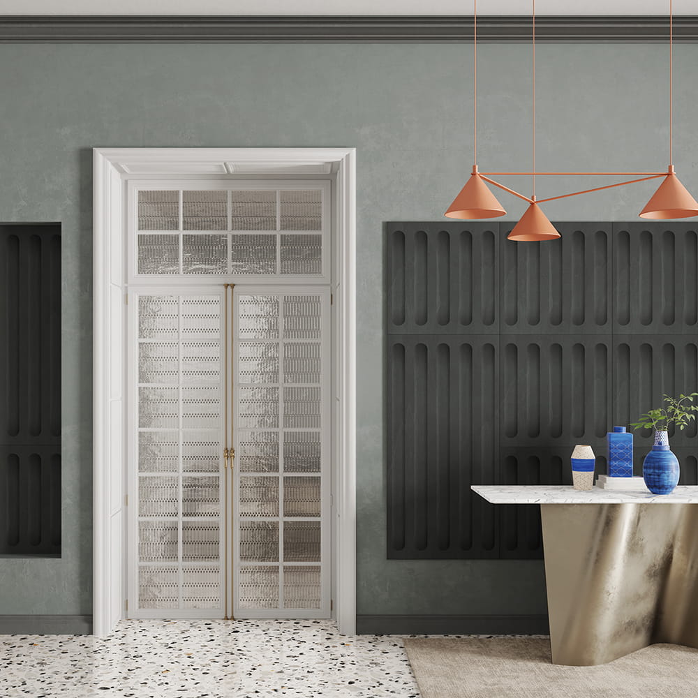 Inkiostro Bianco INKEAAE22C1M1 Lineadeko 2022 Groove Strie - mural w pionowe rowki
