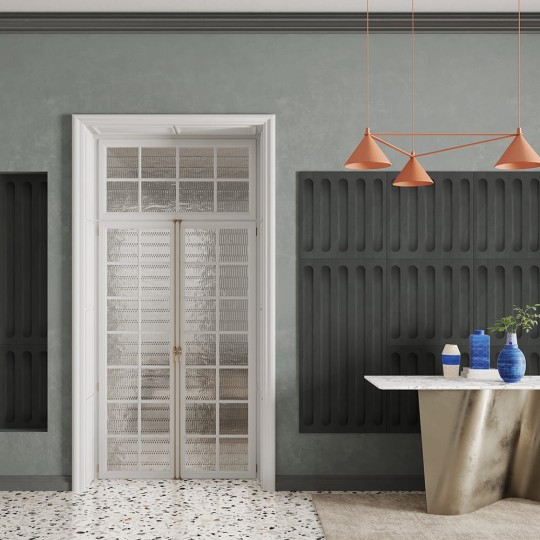 Inkiostro Bianco INKEAAE22C3M2 Lineadeko 2022 Groove Strie - mural w pionowe rowki
