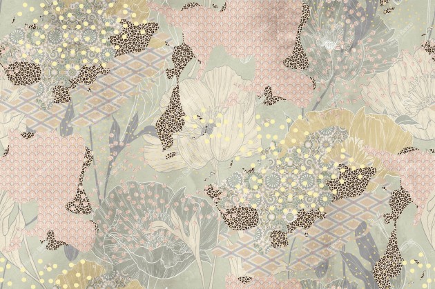 Inkiostro Bianco INKNESZ1901 Natural Beauty Understory - mural w kwiaty