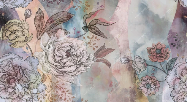 Inkiostro Bianco INKODVS1902 Natural Beauty Profumo - mural w kwiaty