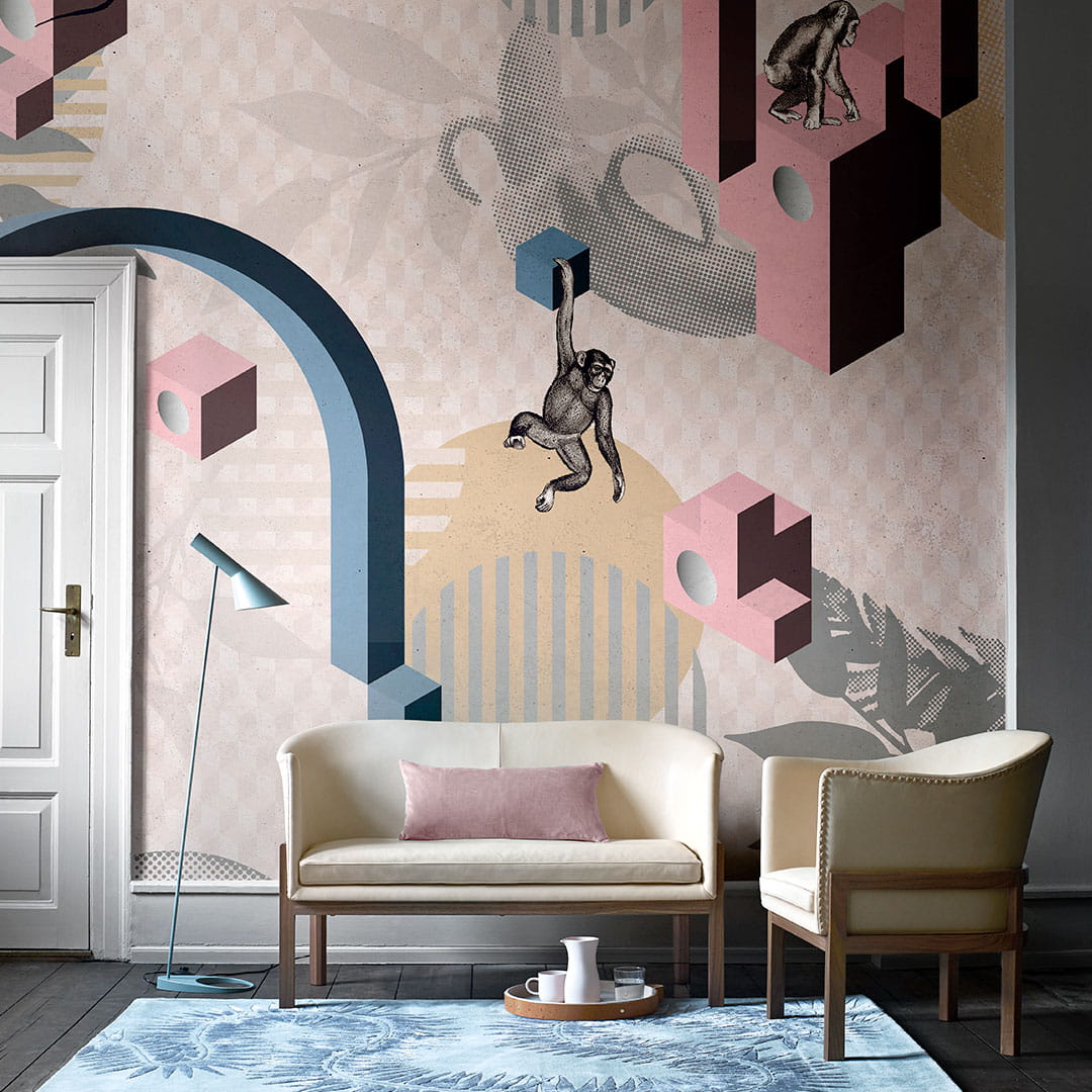 Inkiostro Bianco INKTNOJ1901 Natural Beauty Planet Of The Apes - mural z małpkami