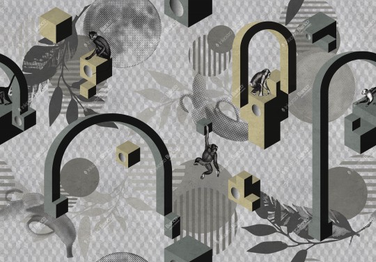 Inkiostro Bianco INKTNOJ1902 Natural Beauty Planet Of The Apes - mural z małpkami