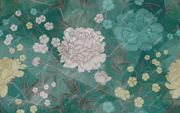 Inkiostro Bianco INKCWSR1902 Natural Beauty Herbarium - mural w kwiaty