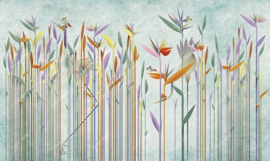 Inkiostro Bianco INKDHNG1903 Natural Beauty Habitat - mural w kwiaty