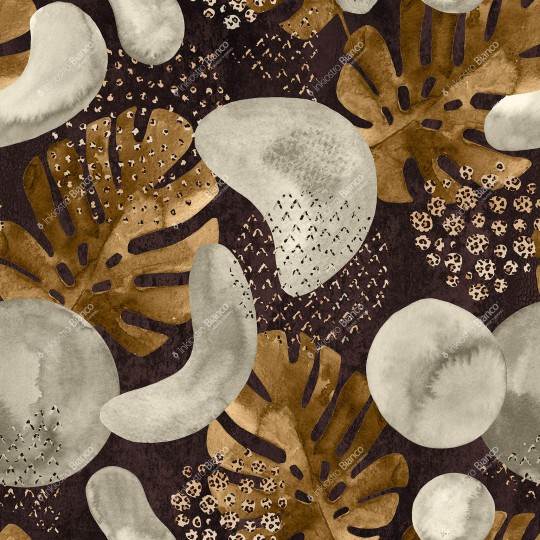 Inkiostro Bianco INKRLEL1902 Natural Beauty Evolution - mural w liście monstery