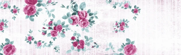 Inkiostro Bianco INKOOII1402 Wall in Love Again Capsule Petite provence - mural w kwiaty