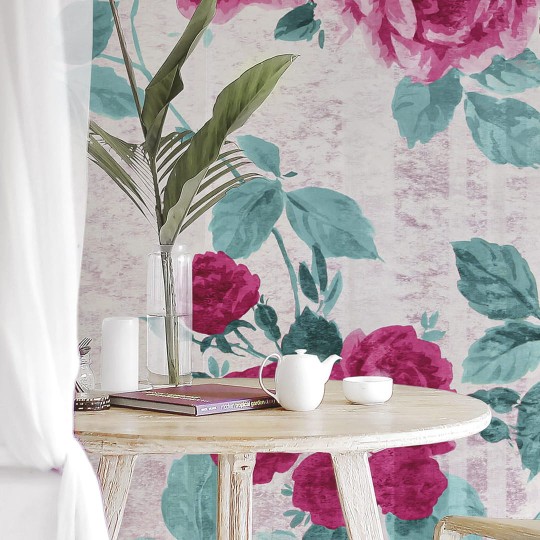 Inkiostro Bianco INKOOII1402 Wall in Love Again Capsule Petite provence - mural w kwiaty