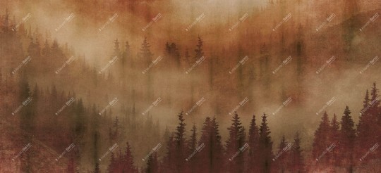 Inkiostro Bianco INKUNDC1503 Wall in Love Again Capsule Mist  - mural z mglistym lasem