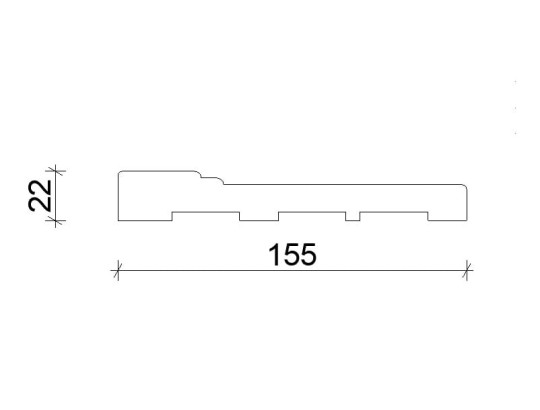 Foge listwa górna MODERN 22x155x2000mm