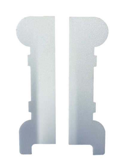 Foge zakończenia do górnej listwy boazerii ART biała lewe i prawe