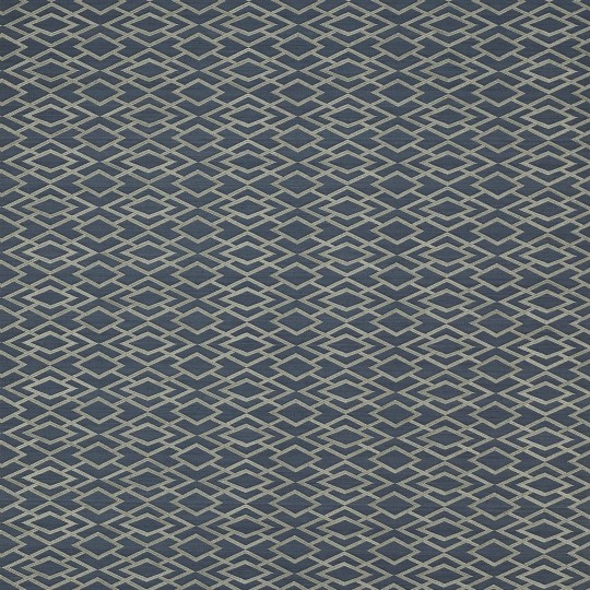 Jane Churchill J8001-01 Atmosphere IV Geometric Silk - granatowa tapeta z motywem rombów