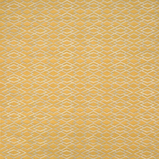 Jane Churchill J8001-02 Atmosphere IV Geometric Silk - żółta tapeta z motywem rombów