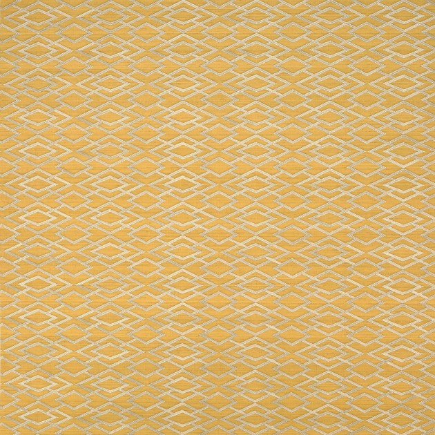 Jane Churchill J8001-02 Atmosphere IV Geometric Silk - żółta tapeta z motywem rombów