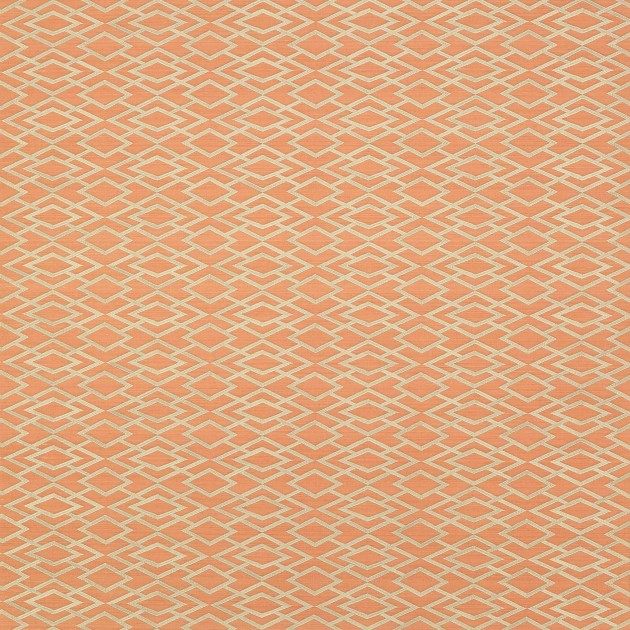 Jane Churchill J8001-04 Atmosphere IV Geometric Silk - pomarańczowa tapeta z motywem rombów