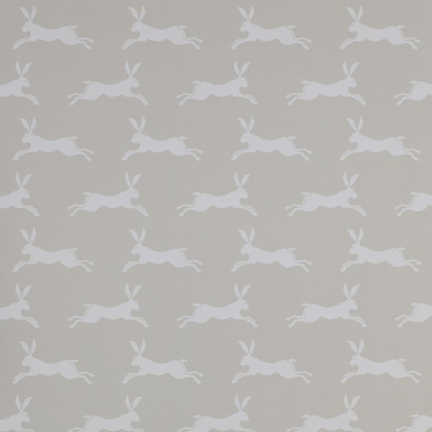 Jane Churchill J135W-03 Brightwood March Hare - tapeta z motywem czerwonych królików