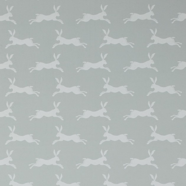 Jane Churchill J135W-08 Brightwood March Hare - tapeta z motywem jasnoszarych królików