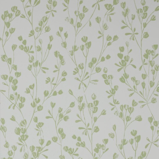 Jane Churchill J178W-05 Rowan Ines - tapeta z motywem zielonych kwiatów