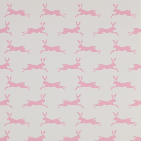 Jane Churchill J135W-05 Brightwood March Hare - tapeta z motywem jasnoszarych królików