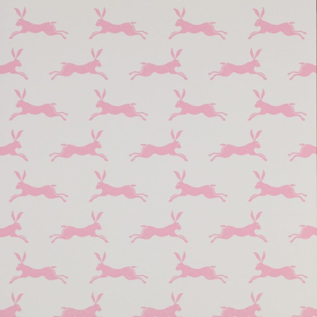Jane Churchill J135W-05 Brightwood March Hare - tapeta z motywem jasnoszarych królików