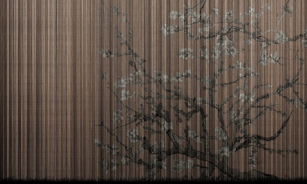 Dekorami Almond Tree Bronze - mural z drzewem migdałowca