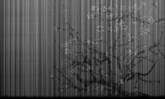 Dekorami Almond Tree Steel - mural z drzewem migdałowca