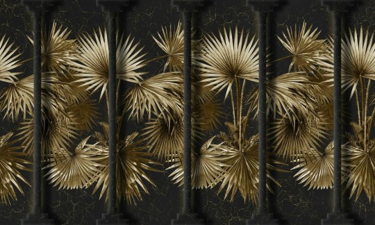 Dekorami Atrium Ordnung - mural w liście palmowe