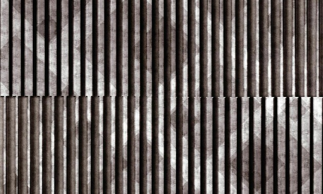 Dekorami Brut Duo Marrone - mural ze wzorem lameli