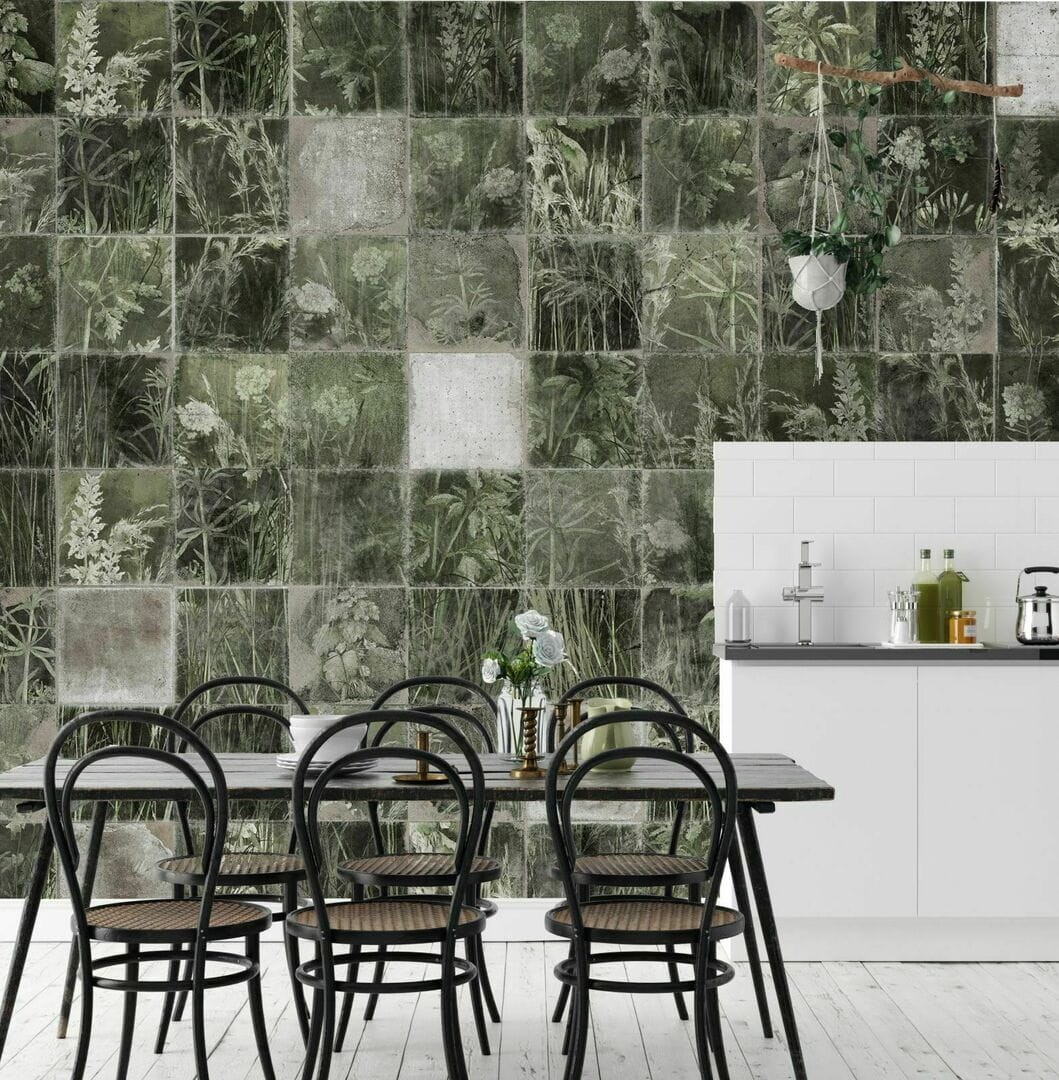 Dekorami Erbosa 1 - mural z roślinną mozaiką