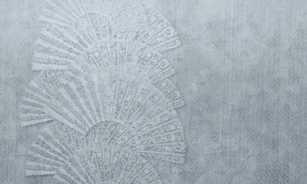 Dekorami Fanaberia Stone - mural z wachlarzami