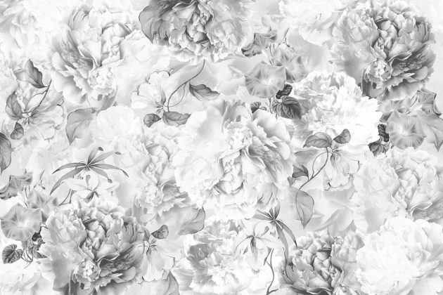 Dekorami Five o'Clock Milk - mural w kwiaty