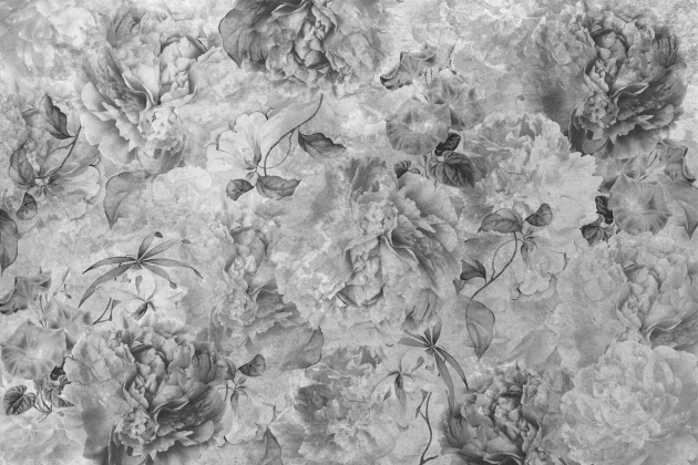 Dekorami Five o'Clock Glaze - mural w kwiaty