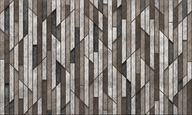 Dekorami De Madera - mural z geometrycznym wzorem