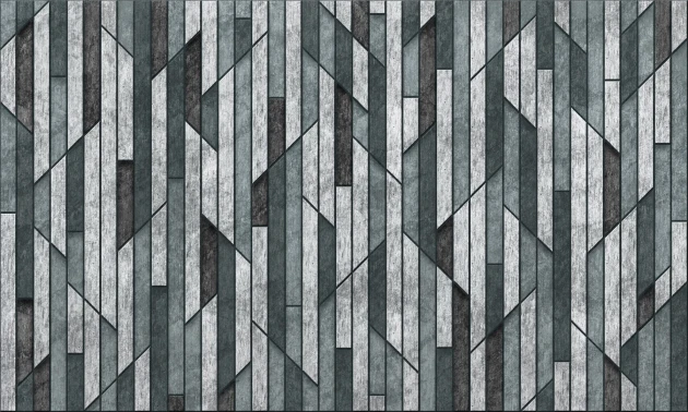 Dekorami De Madera 2 - mural z geometrycznym wzorem