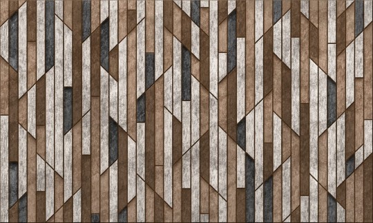 Dekorami De Madera 3 - mural z geometrycznym wzorem