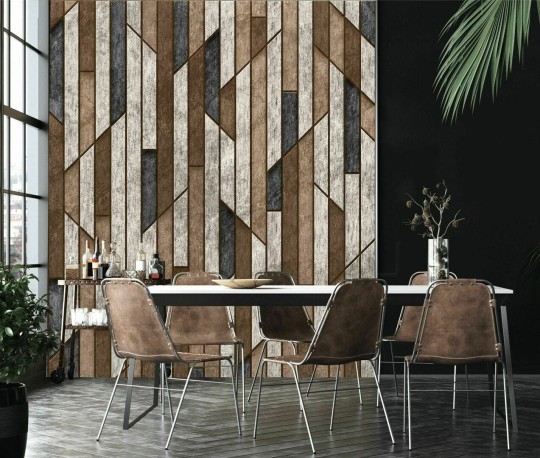 Dekorami De Madera 4 - mural z geometrycznym wzorem