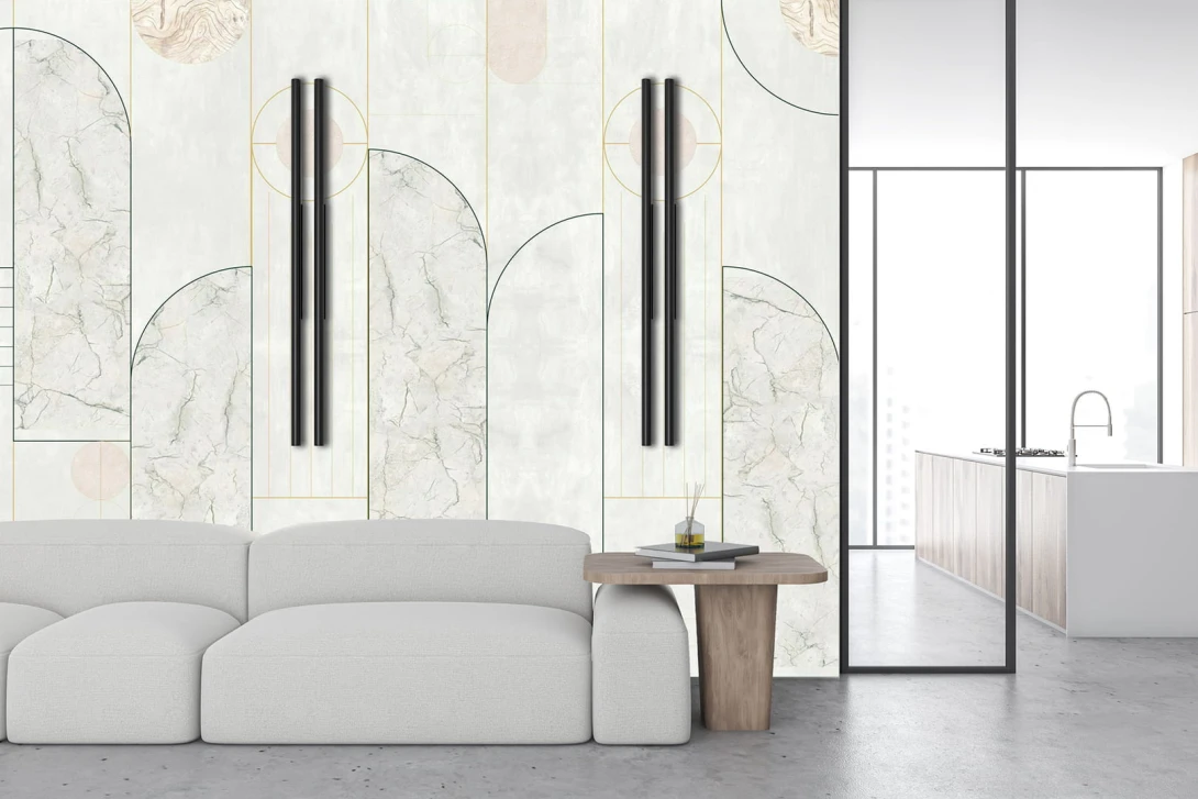 Dekorami Foyer Clair - mural z geometrycznym wzorem