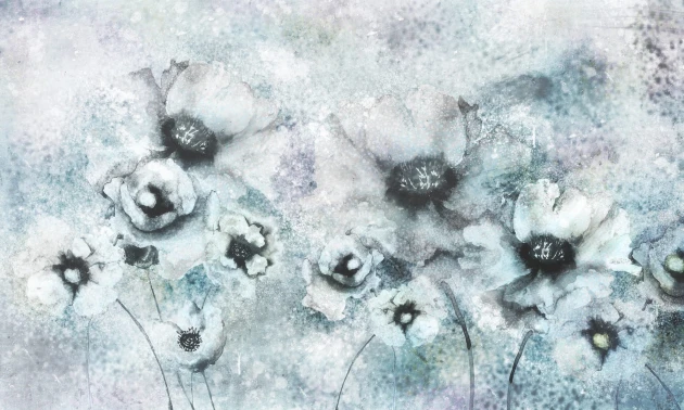 Dekorami Frozen 1 - mural w kwiaty