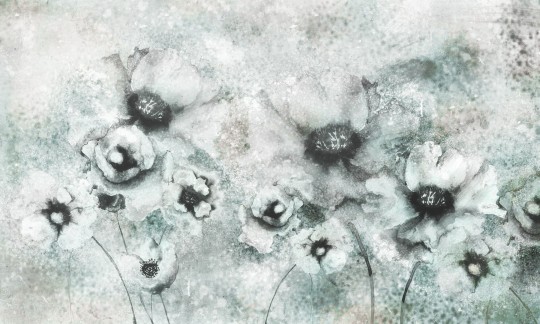 Dekorami Frozen 2 - mural w kwiaty