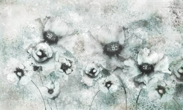 Dekorami Frozen 2 - mural w kwiaty