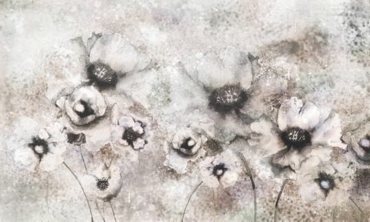 Dekorami Frozen 3 - mural w kwiaty