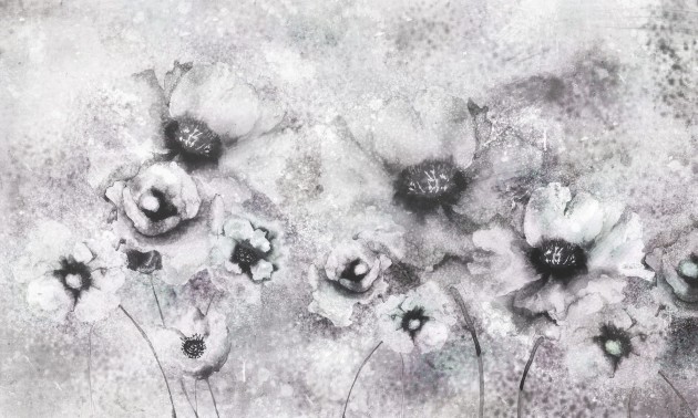 Dekorami Frozen 4 - mural w kwiaty