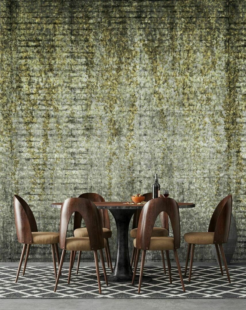 Dekorami Fuji Wall Golden-Green - mural z bluszczem