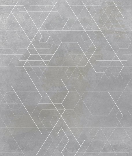 Dekorami Geometris Dark Tone High - mural z geometrycznym wzorem