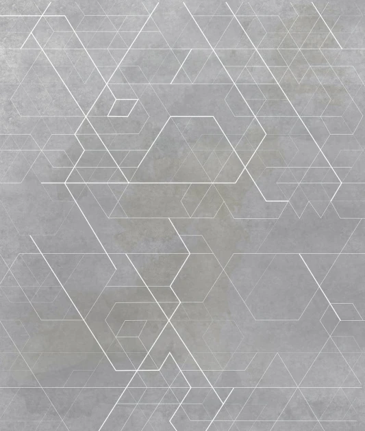 Dekorami Geometris Dark Tone High - mural z geometrycznym wzorem