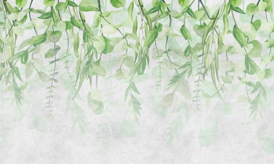 Dekorami Greenery Lime Green - mural w liście